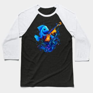 Blue Tang Playing Violin Baseball T-Shirt